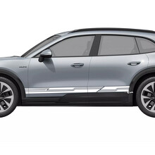 Cyber Style Stripes Rocker Panel Vinyl Decal Sticker for Porsche Cayenne Electric_3