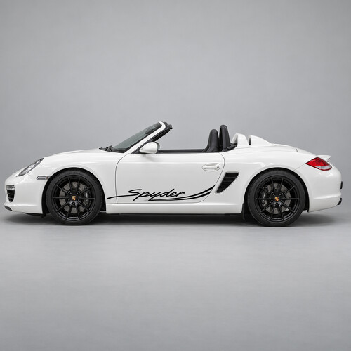 Double Stroke Side Vinyl Decal Sticker for Porsche Boxster Spyder 987 2011-2012_1