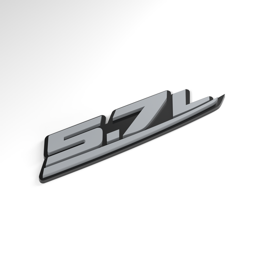 5.7L Displacement 3D Acrylic Badge