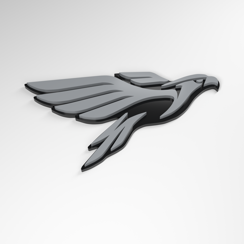 Falcon Swept Wing 3D Acrylic Badge_1