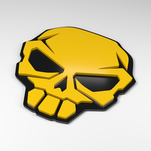 Skull Track Mask 3D Acrylic Badge_2