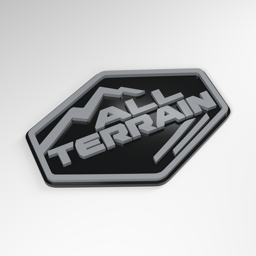 All Terrain Contour 3D Acrylic Badge_1
