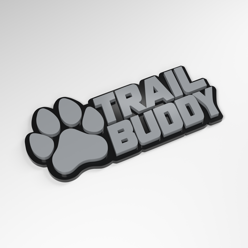 Trail Buddy Paw 3D Acrylic Badge_1