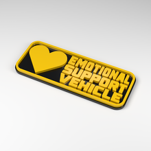 Emotional Support Vehicle 3D Acrylic Badge_2