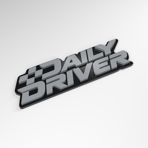 Daily Driver Checker 3D Acrylic Badge_1