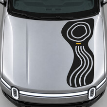 Contour Spine Hood Vinyl Decal Sticker for Rivian R1T 2022_2