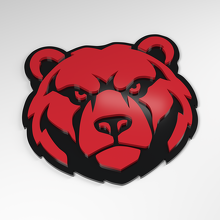 Grizzly Bear 3D Acrylic Car Badge_3