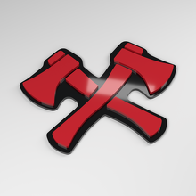 Crossed Axes 3D Acrylic Car Badge_3