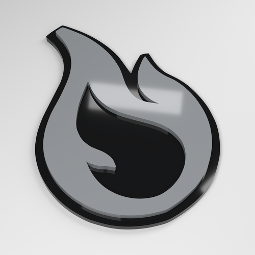 Flame 3D Acrylic Car Badge