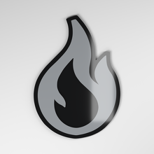 Flame 3D Acrylic Car Badge_4