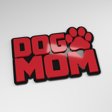 Dog Mom 3D Acrylic Car Badge_3