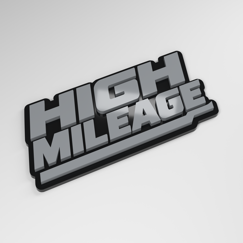 High Mileage 3D Acrylic Car Badge