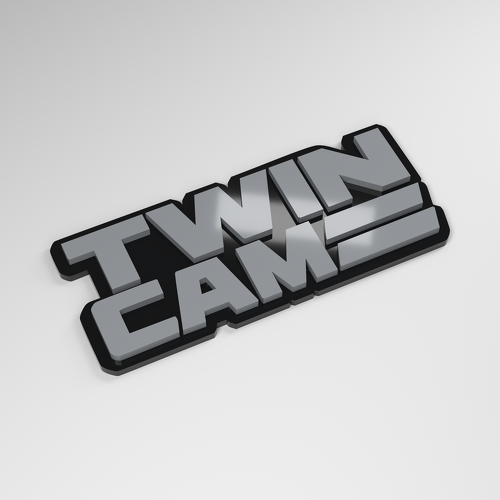 Twin Cam 3D Acrylic Car Badge_1