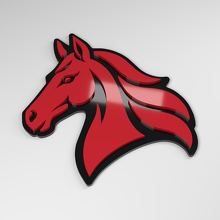 Horse 3D Acrylic Car Badge_3