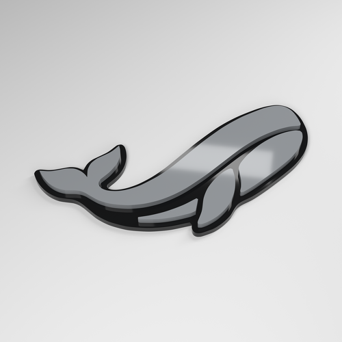 Whale 3D Acrylic Car Badge_1