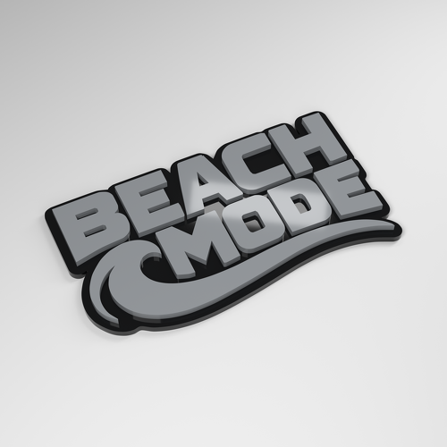 Beach Mode 3D Acrylic Car Badge