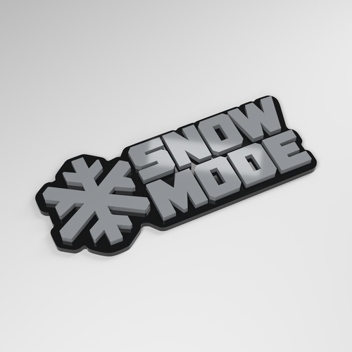 Snow Mode 3D Acrylic Car Badge