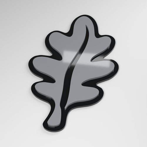 Oak Leaf 3D Acrylic Car Badge_1