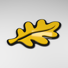 Oak Leaf 3D Acrylic Car Badge_2