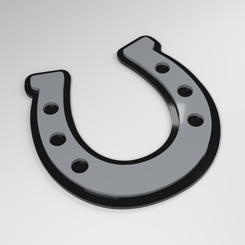 Horseshoe 3D Acrylic Car Badge_1