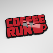 Coffee Run 3D Acrylic Car Badge_3