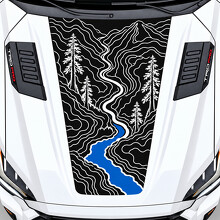 TRD Pro Forest River Hood Vinyl Decal Sticker for Toyota Sequoia III (XK80) 2022-present_2