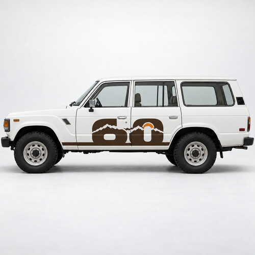 Number Ridge Side Vinyl Decal Sticker for Toyota Land Cruiser FJ60 1981–1987