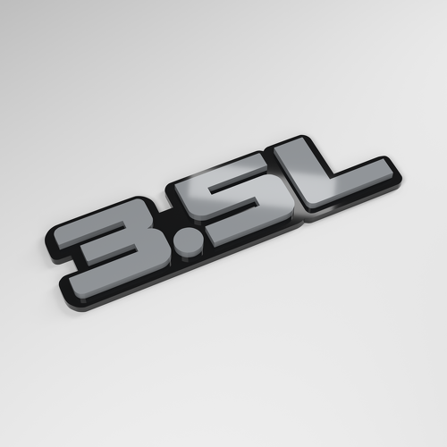 3.5L 3D Acrylic Car Badge_1