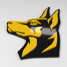 Doberman 3D Acrylic Car Badge_2
