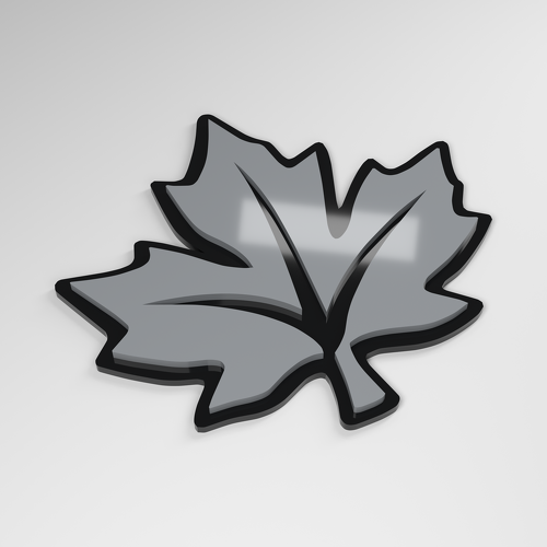 Maple Leaf 3D Acrylic Car Badge