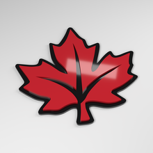Maple Leaf 3D Acrylic Car Badge_3