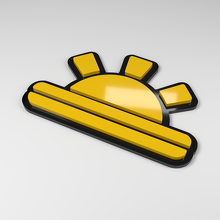 Sunrise 3D Acrylic Car Badge_2