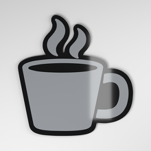 Coffee Cup 3D Acrylic Car Badge_4