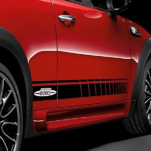  John Cooper Works Side Stripes Vinyl Decal Kit for Mini Cooper R56 F56 