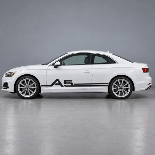 Interlocked Ribbon Coupe Side Vinyl Decal Sticker for Audi A5 2018_1