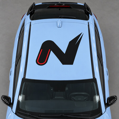 N Apex Roof Vinyl Decal Sticker for Hyundai Kona N 2022_1