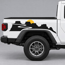 Canyon Switchbacks Bedside Vinyl Decal Sticker for Jeep Gladiator Sport JT 2020–2026_2