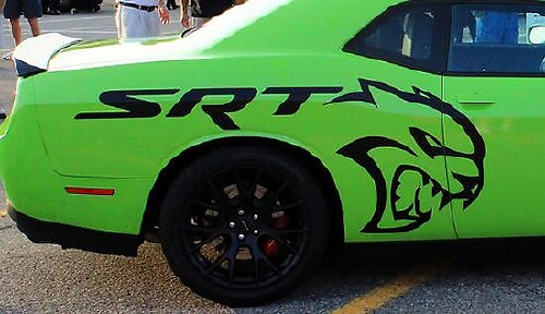 SRT Hellcat Style Side Vinyl Decal Set for Dodge Challenger