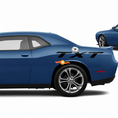 Custom Text Bold Lettering Rear Fender Vinyl Decal Sticker for Dodge Challenger