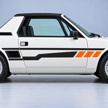 Forked Belt Stripes Side Door Vinyl Decal Sticker for Bertone X1/9 1500 North American Targa 1985_2