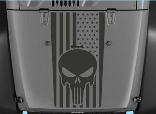 Jeep Decals Jeep Wrangler Blackout Punisher Flag Vinyl Hood Decal