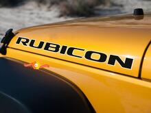 Rubicon Lettering Hood Vinyl Decal Kit for Jeep Rubicon  _2