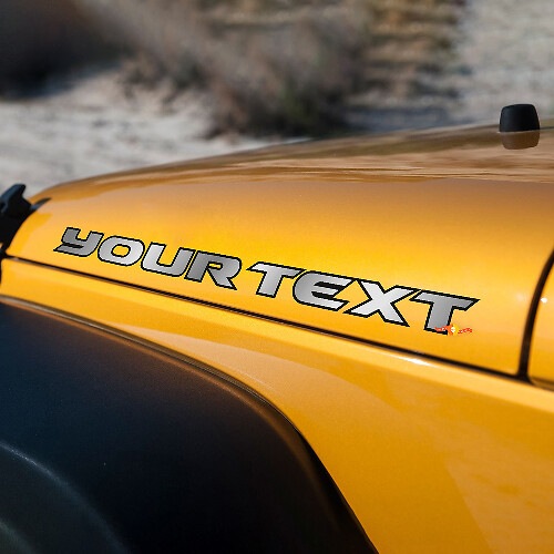 Chrome Lettering Hood Vinyl Decal for Jeep Wrangler