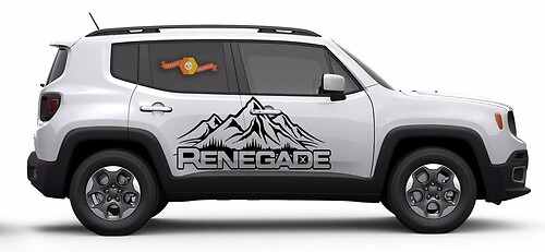 JEEP RENEGADE 2015 2016 VINYL SIDE DECALS 2PC SET LEFT & RIGHT