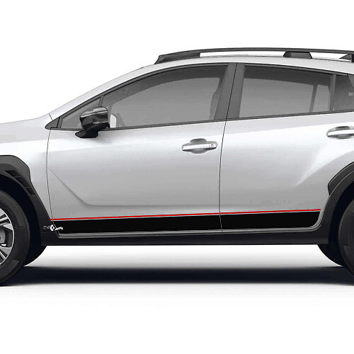 Straight Rocker Panel Stripes Vinyl Decals Kit for Subaru Crosstrek