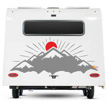 Camper Decal Mountains and Sun RV Trailer Camper Van Car vinyl Decals sticker 2