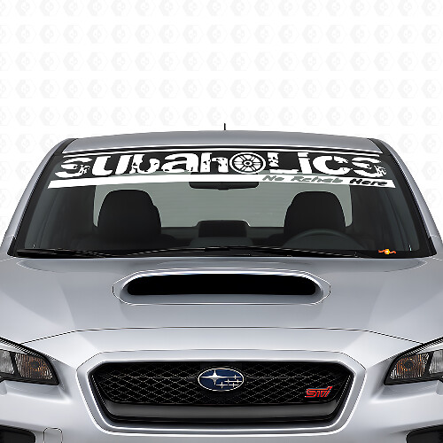 Subaholics Windshield Banner Vinyl Decal for Suba Cars