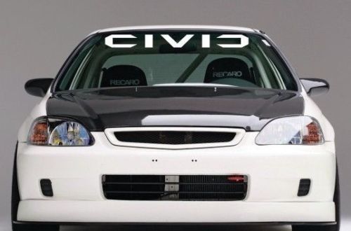 Civic Logo Mirrored Style Windshield Vinyl Decal Sticker for Honda Civic
