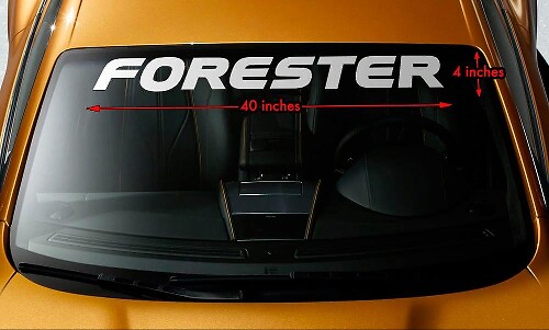 Brand Lettering Windshield Decal Sticker Vinyl Graphics 2 For Subaru Forester