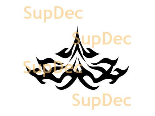 Triangular Tribal Flame Design Vinyl Decal For Cars